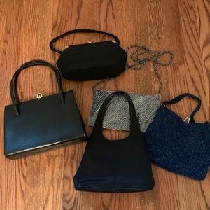 Lot of Small Vintage to new Handbags x5.